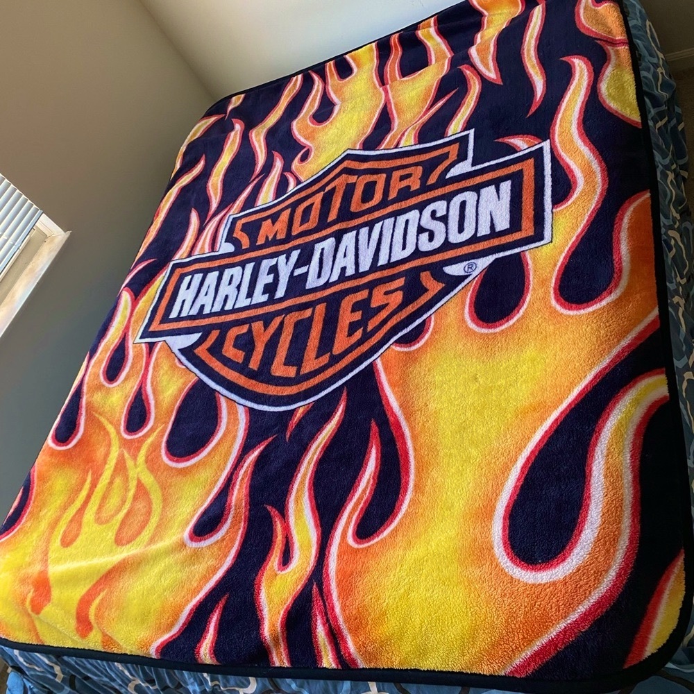 Harley Davidson fleece Blanket